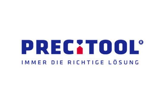 Logo von Precitool mit dem Slogan "Immer die richtige Lösung".