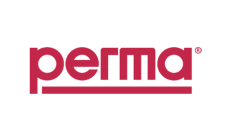 Das Bild zeigt das Perma-Logo in roter Schrift auf weißem Hintergrund.