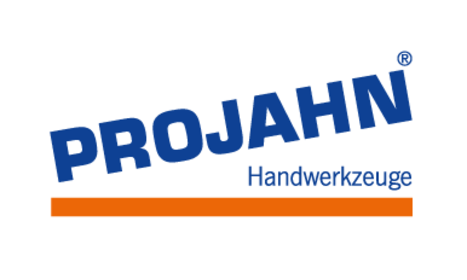 Das Logo von Projahn mit dem Schriftzug "PROJAHN Handwerkzeuge" und einem orangefarbenen Streifen darunter.