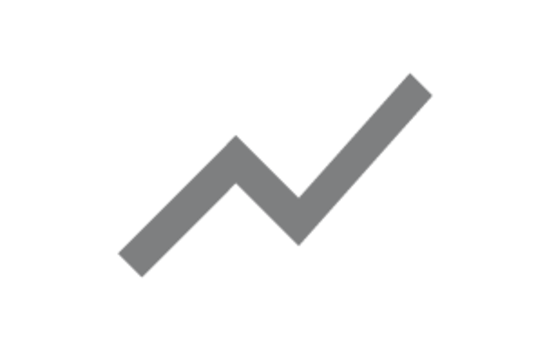 Ein graues Icon mit einer zackigen Linie, das einen Diagrammtrendanzeigt.