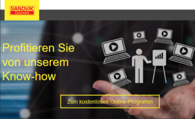 Sandvik Coromant Online Trainings - ab dem 09.06.2020