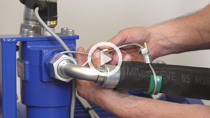 Schlauchleitungstausch mit Sicherheitseinrichtungen