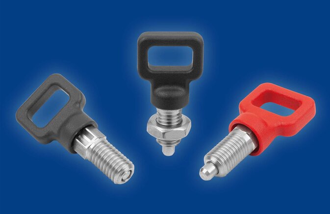 Arretierbolzen mit Kunststoff-Ösengriff von KIPP