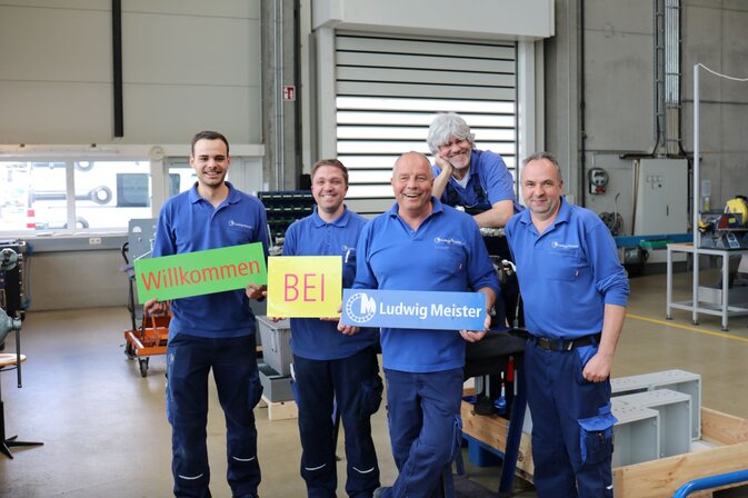 Mitarbeiterbegrüßung Ludwig Meister Style - Werkstatt