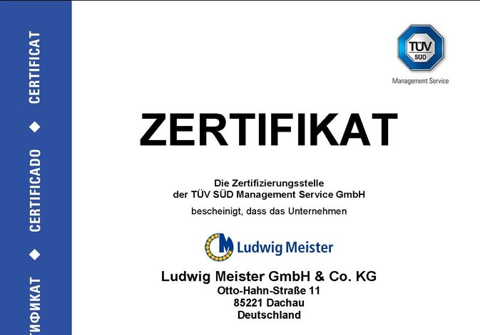 ISO 9001 und ISO 14001 Zertifizierung