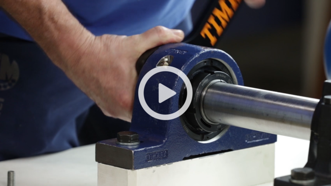 Die besonders einfach zu de-/montierende Lagergehäuseeinheit