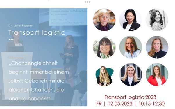 Save the date - Elisabeth Meister auf der transport logistik 2023