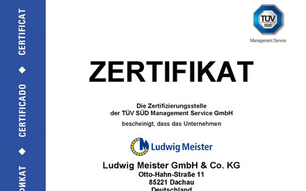 ISO 9001 und ISO 14001 Zertifizierung