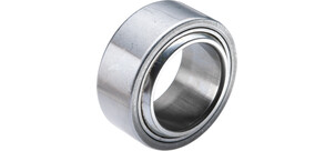 Nahaufnahme eines metallischen Gelenklagers mit zylindrischer Form.