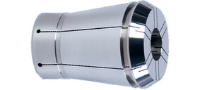 Eine silberne Metall-Spannzange, die zur Befestigung von Werkzeugen verwendet wird.