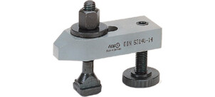 Ein Spanneisen nach DIN 6314 mit Schraubmechanismus, gefertigt in Deutschland.