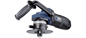 Ein elektrisches Kantenfräsgerät mit einem ergonomischen Griff und einer runden Frässcheibe.