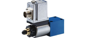 Ein Proportionaldruckventil mit Metallgehäuse und elektronischem Anschluss.