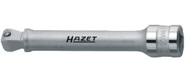Silbernes Verlängerungsstück der Marke Hazet mit quadratischem Anschlussende.