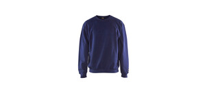 Ein dunkelblauer Pullover mit Rundhalsausschnitt, geeignet für Hitzeschutz und Arbeitsschutz.