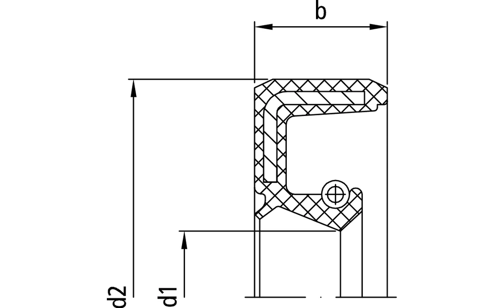 V-180L - DICHTOMATIK V-Ring NBR, Bauform L - Ludwig Meister