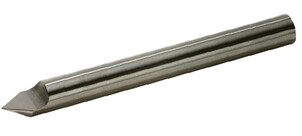 Ein Gravierstichel aus Metall mit einer spitz zulaufenden Spitze.