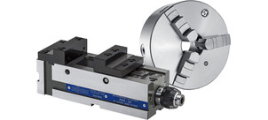 Eine Schraubstock-Spannvorrichtung und ein Drehfutter zur Werkstückspannung.